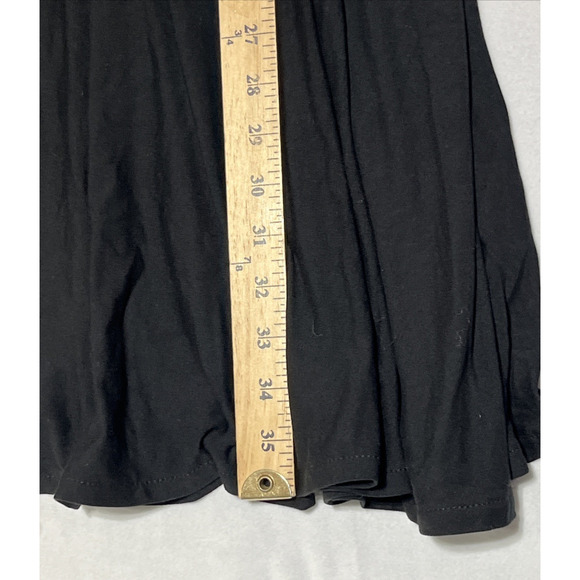 Madewell Jersey Asymmetrical Seam Midi Skirt Size Large Black Pull On Stretch - Picture 4 of 7